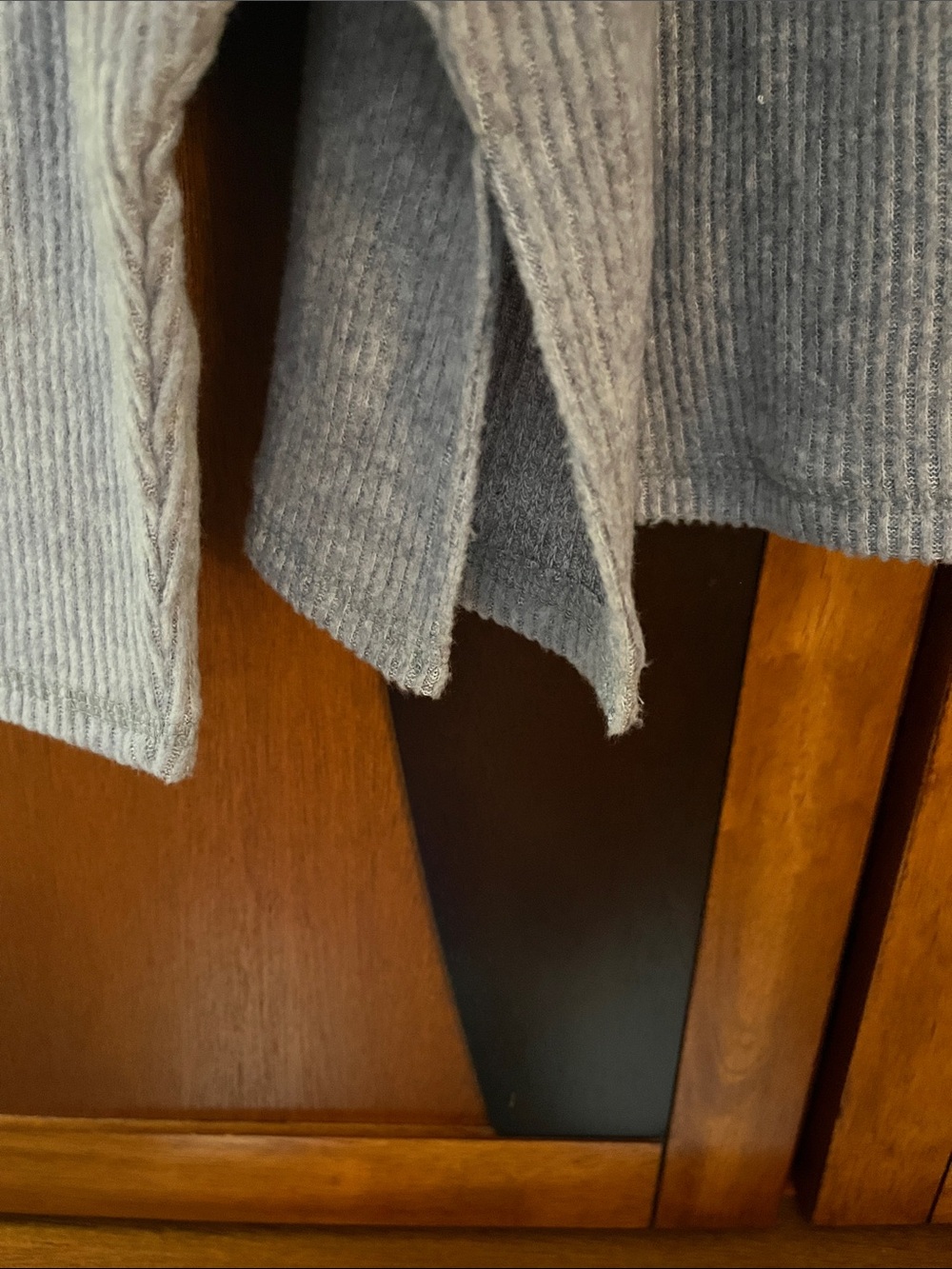 ZENANA Soft Heather Grey Ribbed Sweater w/Dropped Shoulders & Crew Neckline - Picture 10 of 13